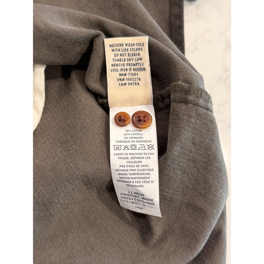 L.L.Bean Heritage Corduroy Shirt Dress Olive Brown Cotton Lyocell Small Petite - Picture 5 of 8